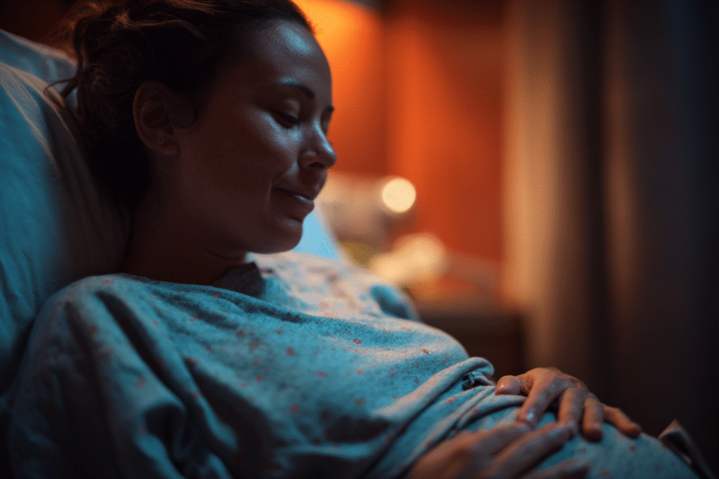 Pregnant woman in hospital before labor Amniotic Fluid Embolism context